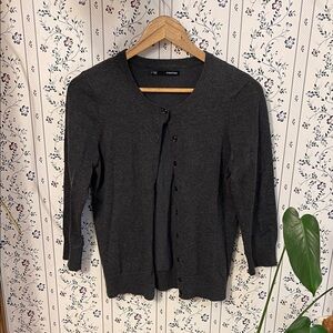 Maurices Charcoal Button-Up Cardigan